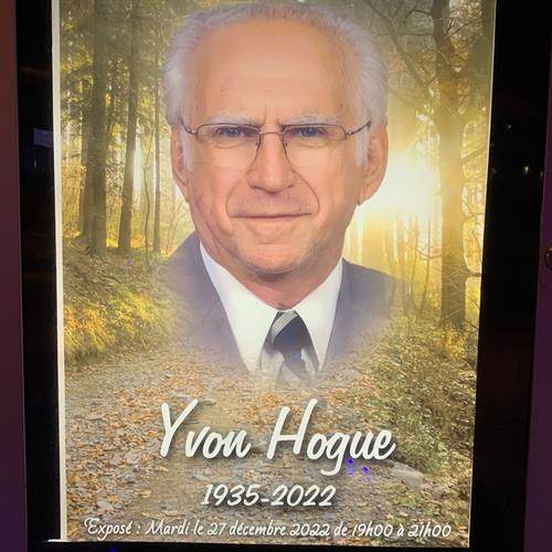 Avis de décès de Yvon Hogue