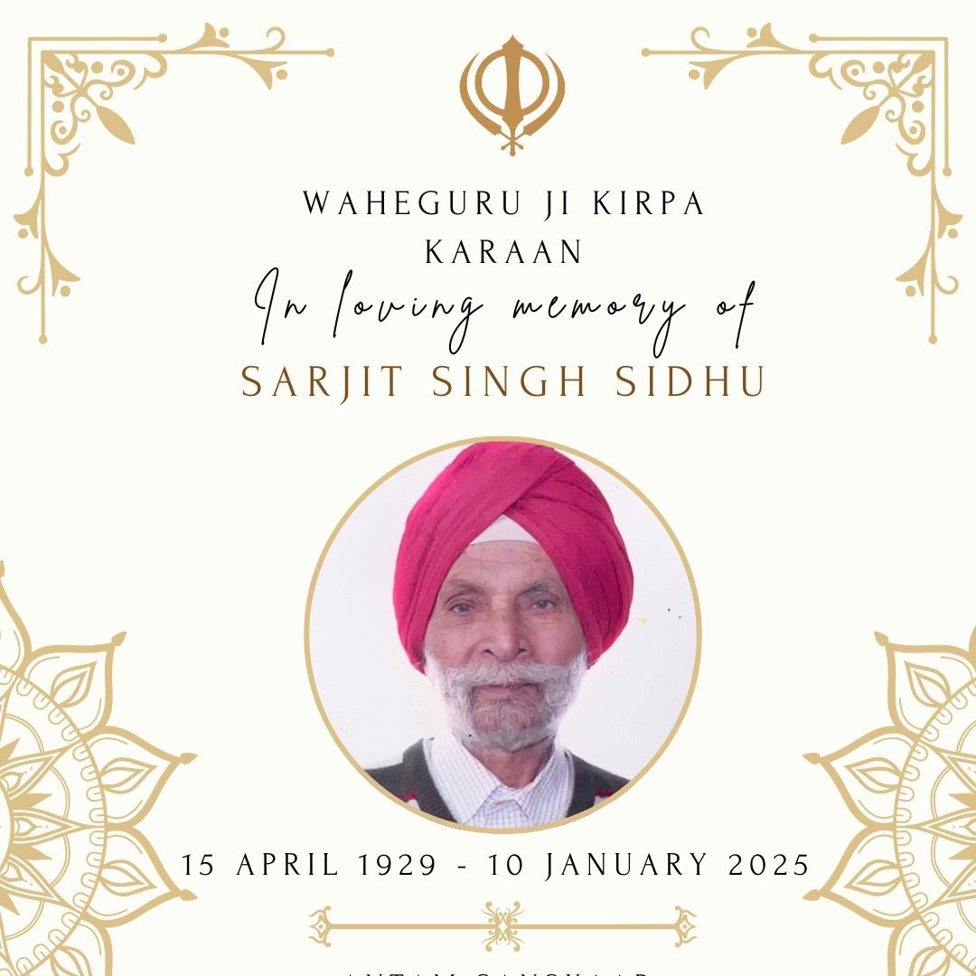 Sarjit Singh Sidhu's obituary , Passed away on January 10, 2025 in Queens, New York