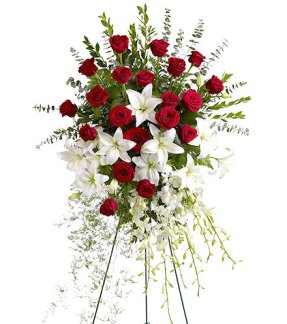 Bouquet de lys er roses