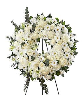 White Standing Wreath