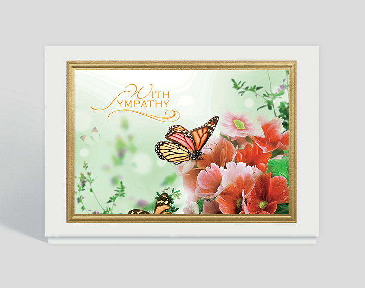 Butterfly Garden Sympathy Card - Greeting Cards