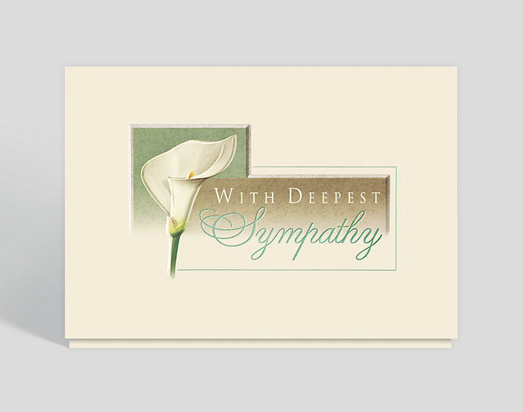 Lily Sympathy Card - Sympathy Cards