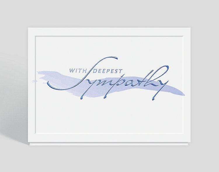 Brushstroke Sympathy Greeting Card - Sympathy Cards