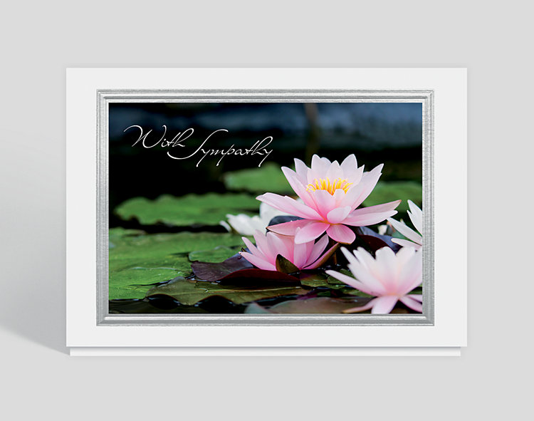 Lotus Blossom Sympathy Card - Greeting Cards