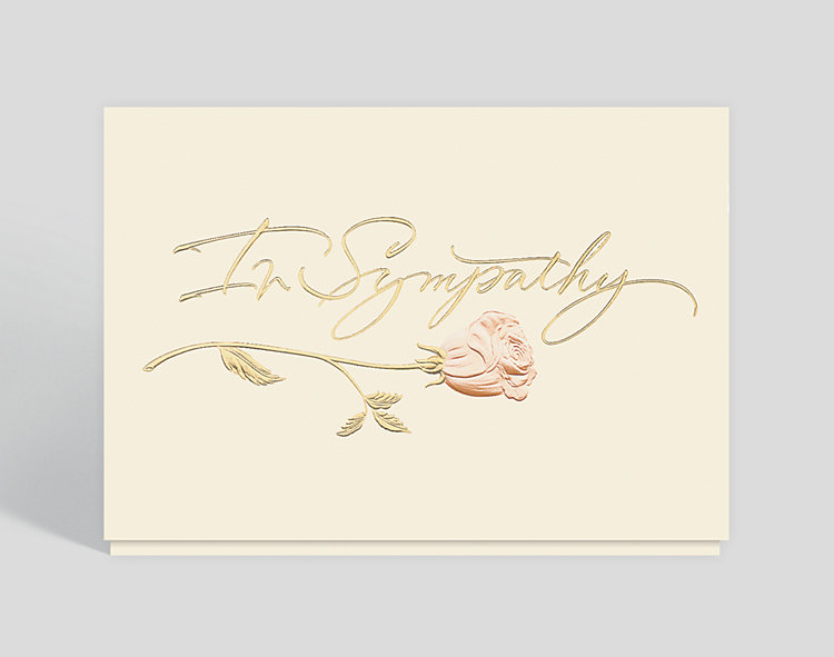 Sympathy Rose Card - Sympathy Cards