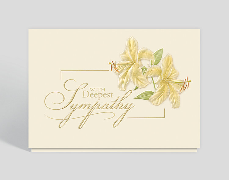 Deepest Sympathy Lilies Card - Sympathy Cards