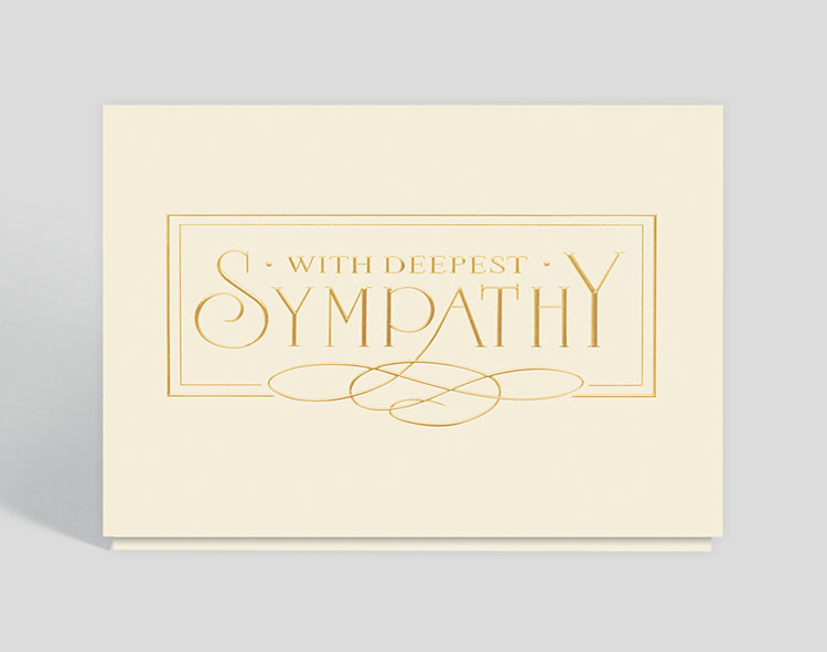 With Deepest Sympathy Elegance Card - Condolence Cards