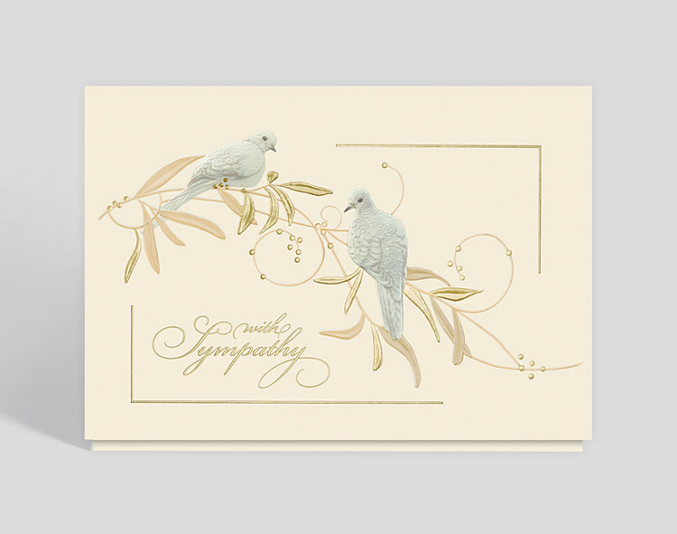 Sympathy Doves Greeting Card - Greeting Cards