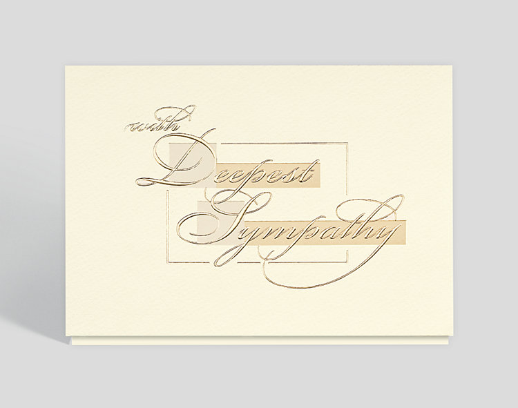 Golden Sympathy Card - Sympathy Cards