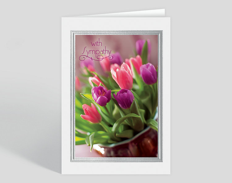 Tulip Bouquet Sympathy Card - Greeting Cards