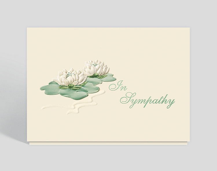 Sympathy Water Lilies Greeting Card - Sympathy Cards