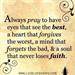 Words of sympathy